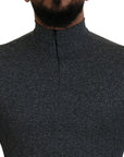 Dolce & Gabbana Elegant Dark Gray Pullover Sweater