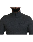 Dolce & Gabbana Elegant Dark Gray Pullover Sweater