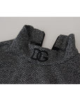Dolce & Gabbana Elegant Dark Gray Pullover Sweater