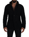 Dolce & Gabbana Elegant Black Wool-Cashmere Blend Cardigan