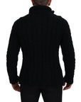 Dolce & Gabbana Elegant Black Wool-Cashmere Blend Cardigan