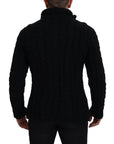 Dolce & Gabbana Elegant Black Wool-Cashmere Blend Cardigan