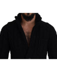Dolce & Gabbana Elegant Black Wool-Cashmere Blend Cardigan