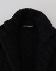 Dolce & Gabbana Elegant Black Wool-Cashmere Blend Cardigan