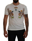 Dolce & Gabbana Elegant White Cotton-Silk Blend Tee