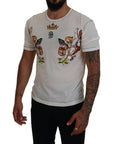 Dolce & Gabbana Elegant White Cotton-Silk Blend Tee