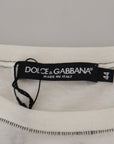 Dolce & Gabbana Elegant White Cotton-Silk Blend Tee