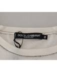Dolce & Gabbana Elegant White Cotton-Silk Blend Tee