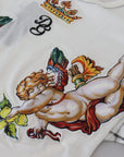 Dolce & Gabbana Elegant White Cotton-Silk Blend Tee