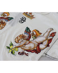 Dolce & Gabbana Elegant White Cotton-Silk Blend Tee