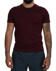 Dolce & Gabbana Elegant Maroon Crew Neck Casual Tee