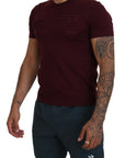 Dolce & Gabbana Elegant Maroon Crew Neck Casual Tee