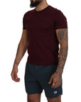 Dolce & Gabbana Elegant Maroon Crew Neck Casual Tee