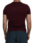 Dolce & Gabbana Elegant Maroon Crew Neck Casual Tee
