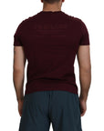 Dolce & Gabbana Elegant Maroon Crew Neck Casual Tee