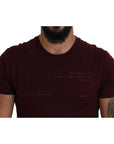 Dolce & Gabbana Elegant Maroon Crew Neck Casual Tee