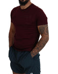 Dolce & Gabbana Elegant Maroon Crew Neck Casual Tee