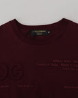 Dolce & Gabbana Elegant Maroon Crew Neck Casual Tee