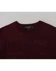 Dolce & Gabbana Elegant Maroon Crew Neck Casual Tee