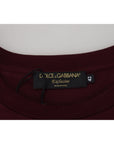 Dolce & Gabbana Elegant Maroon Crew Neck Casual Tee