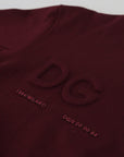 Dolce & Gabbana Elegant Maroon Crew Neck Casual Tee