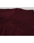 Dolce & Gabbana Elegant Maroon Crew Neck Casual Tee