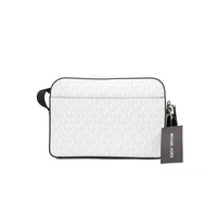 Michael Kors Cooper Small Bright White Palm Signature PVC Utility Crossbody Bag