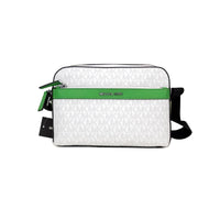 Michael Kors Cooper Small Bright White Palm Signature PVC Utility Crossbody Bag