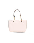 Michael Kors Jet Set Medium Powder Blush Leather Front Zip Chain Tote Bag Purse