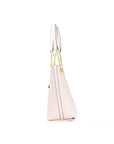 Michael Kors Jet Set Medium Powder Blush Leather Front Zip Chain Tote Bag Purse