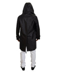 Dolce & Gabbana Elegant Hooded Parka Coat in Black and Bordeaux