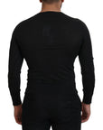 Dolce & Gabbana V-Neck Cashmere Sweater with Heart Embroidery