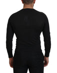 Dolce & Gabbana V-Neck Cashmere Sweater with Heart Embroidery
