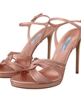 Prada Elegant Pink Stiletto Heel Sandals