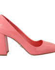 Prada Elegant Square Toe Pink Heels