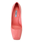 Prada Elegant Square Toe Pink Heels