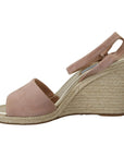 Prada Elegant Suede Ankle Strap Wedge Sandals