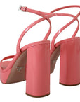 Prada Chic Pink Patent Leather Platform Sandals