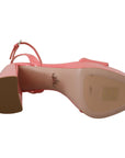 Prada Chic Pink Patent Leather Platform Sandals