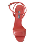 Prada Chic Pink Patent Leather Platform Sandals