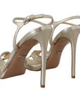 Prada Elegant Gold Stiletto Heel Sandals