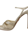 Prada Elegant Gold Stiletto Heel Sandals