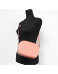 Michael Kors Jet Set Travel Medium Sherbert Leather Oval Camera Crossbody Bag