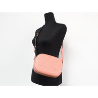 Michael Kors Jet Set Travel Medium Sherbert Leather Oval Camera Crossbody Bag