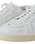 Dolce & Gabbana Elegant White Low Top Oxford Sneakers