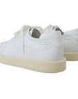 Dolce & Gabbana Elegant White Low Top Oxford Sneakers