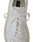 Dolce & Gabbana Elegant White Low Top Oxford Sneakers