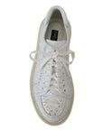 Dolce & Gabbana Elegant White Low Top Oxford Sneakers
