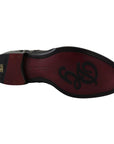 Dolce & Gabbana Elegant Studded Black Derby Shoes
