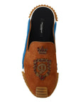 Dolce & Gabbana Beaded Elegance Suede Slides in Beige